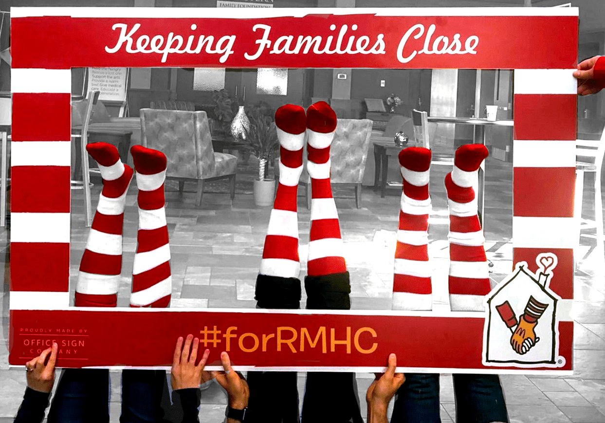 Other ways to help - striped socks and RMHC frame