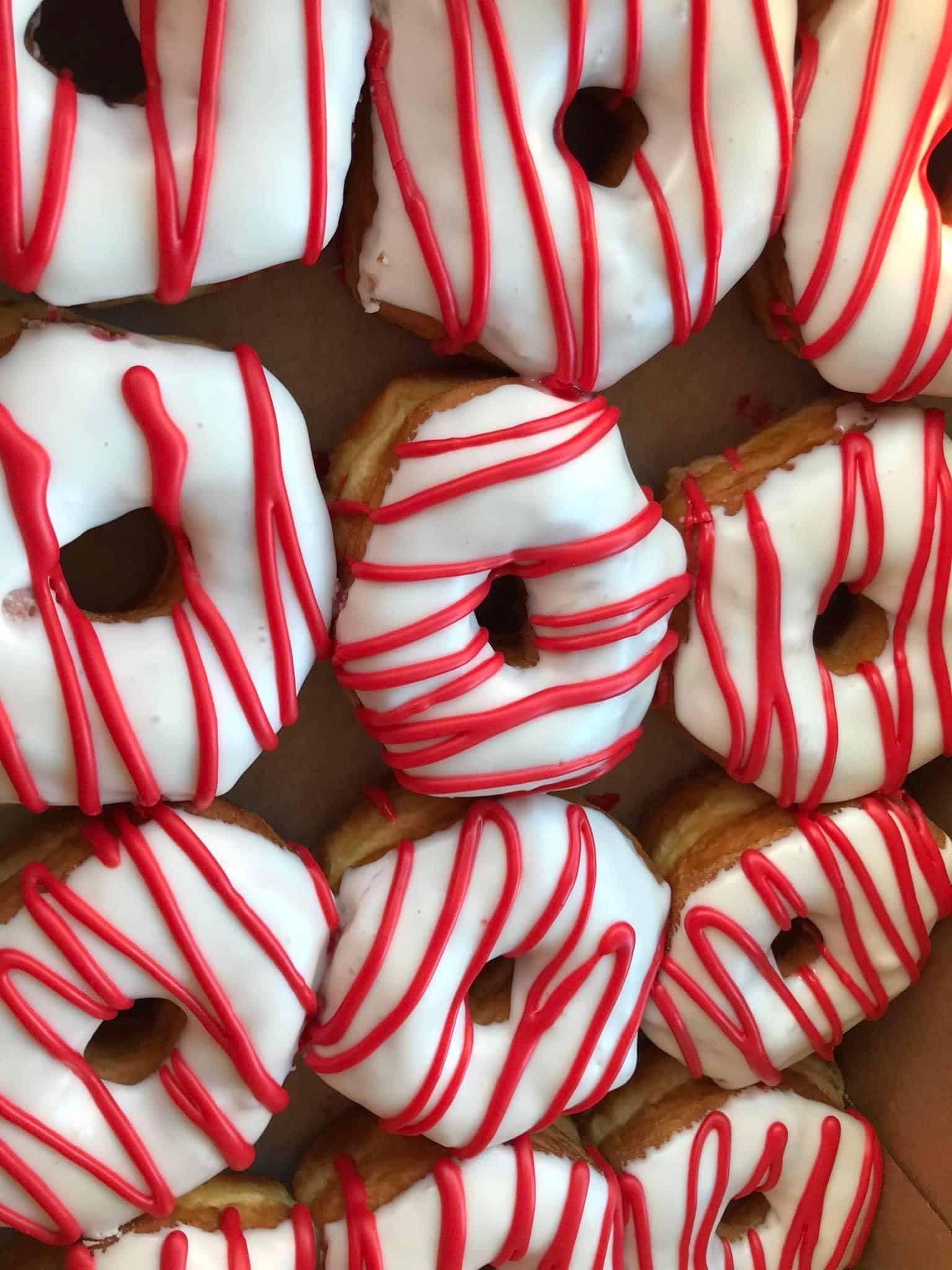 Sandy's striped donuts